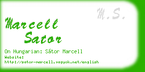 marcell sator business card