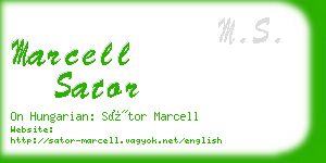 marcell sator business card